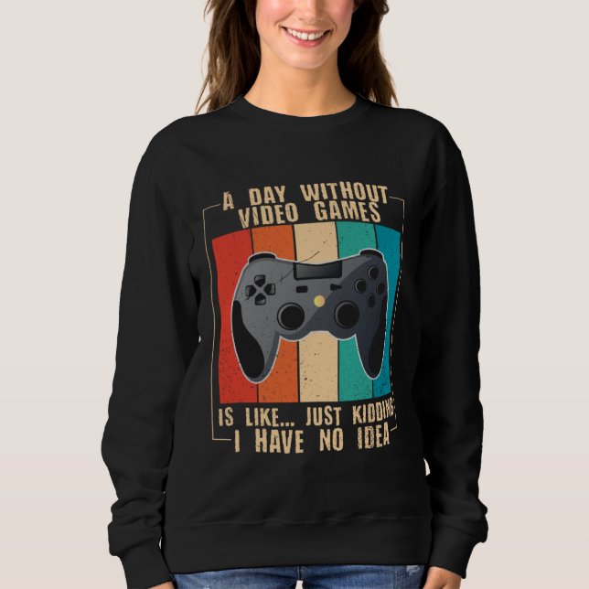 A Day Without Video Games  Video Gamer  24 T Shirt (Framsida)