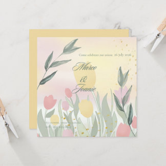 A Delicate Tulip Wedding Celebration Inbjudningar