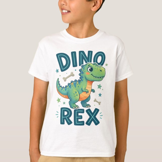 A dinosaur T-shirt that's cute on the back too (Framsida)