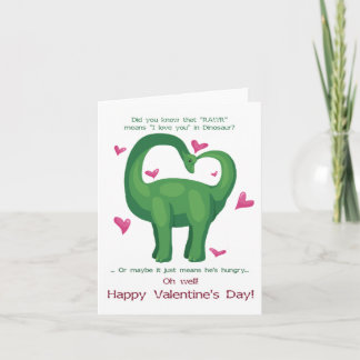 A Dinosaur Valentine Helgkort