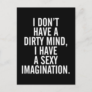 A Dirty Mind Funny Quote Vykort
