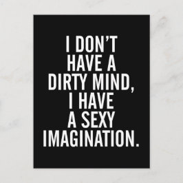 A Dirty Mind Funny Quote Vykort