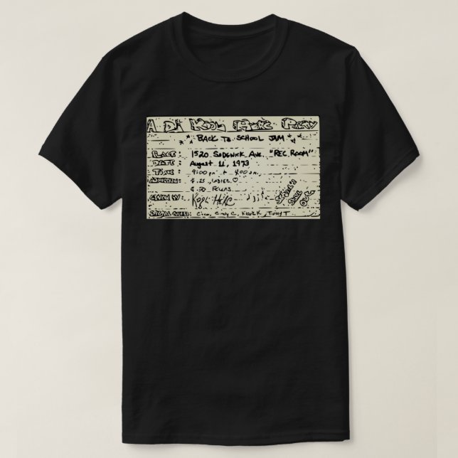 A DJ Kool Herc Party Classic T-Shirt (Design framsida)