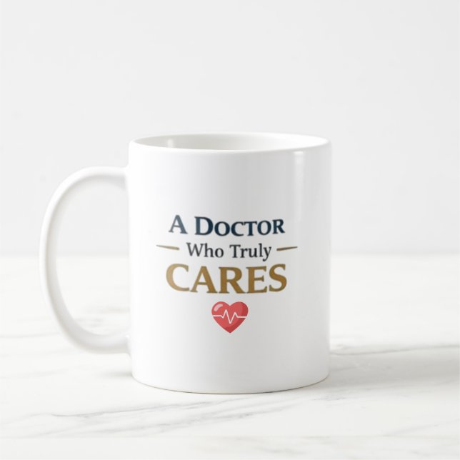 A Doctor Who Truly Cares Appreciation Gift Kaffemugg (Vänster)