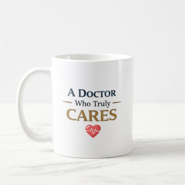 A Doctor Who Truly Cares Personalized gift Kaffemugg (Vänster)