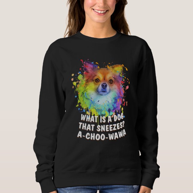 A Dog That Sneezes Achoowawa Chihuahua Humor Chiwa T Shirt (Framsida)