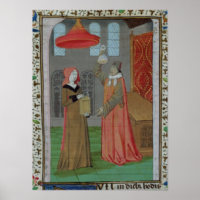 A doktor som undersöker St. Elizabeth's urine Poster (Framsidan)