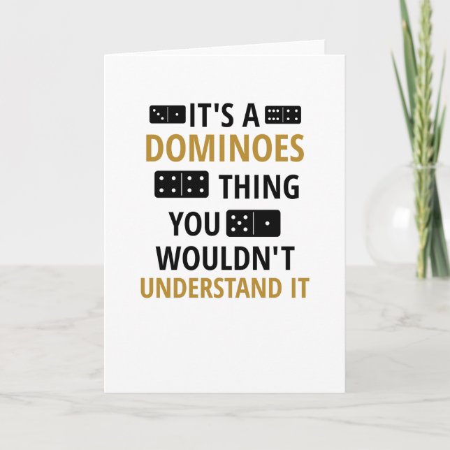A Dominoes Sak | Dominoes Player Dominoes Älskare Kort (Framsida)