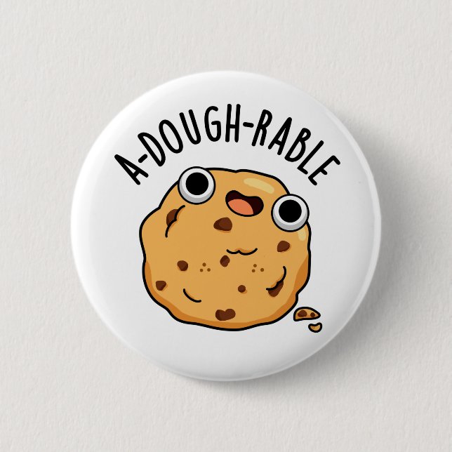 A-dough-able Funny Cookie Pun Knapp (Framsida)
