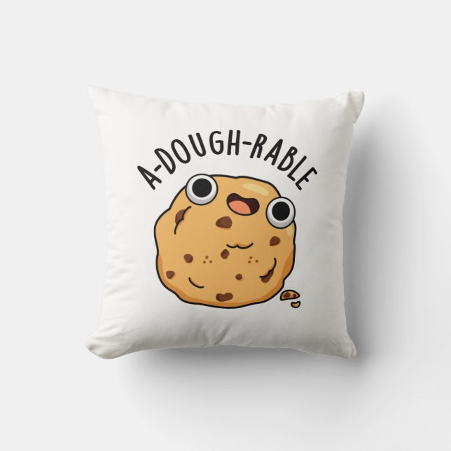 A-dough-able Funny Cookie Pun Kudde (Framsida)