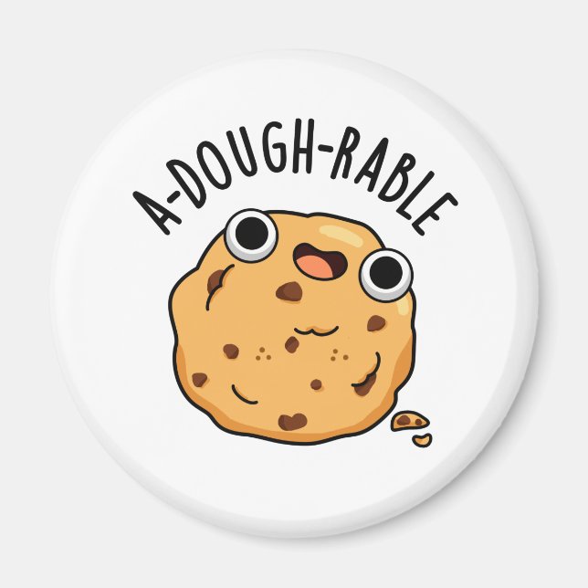 A-dough-able Funny Cookie Pun Magnet (Framsidan)