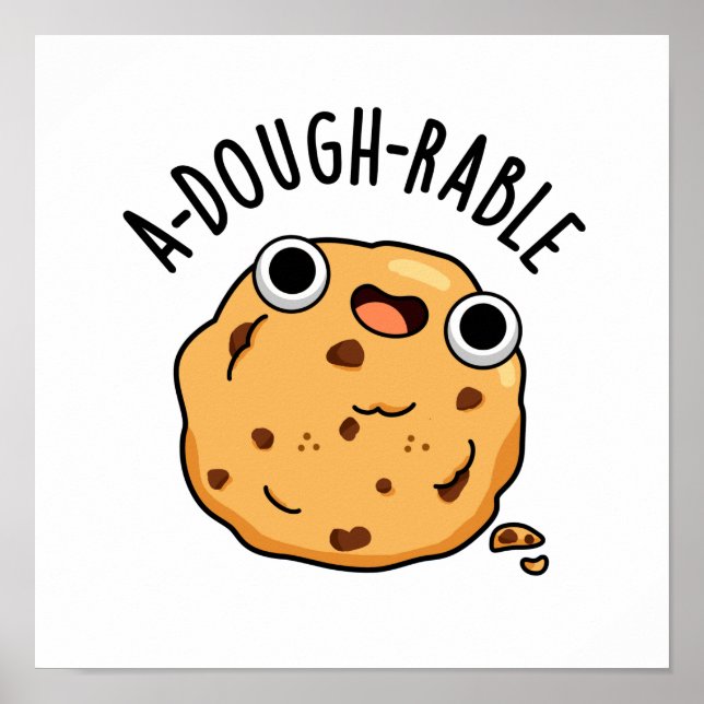 A-dough-able Funny Cookie Pun Poster (Framsidan)