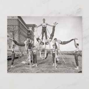 A Dozen Male Gynmast Vykort