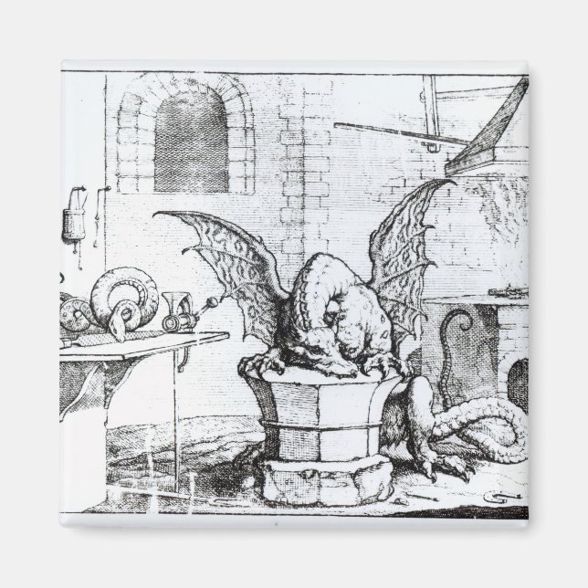 A Dragon in a Workshop Magnet (Framsidan)