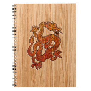 A Dragon in oriental Bamboo Anteckningsbok