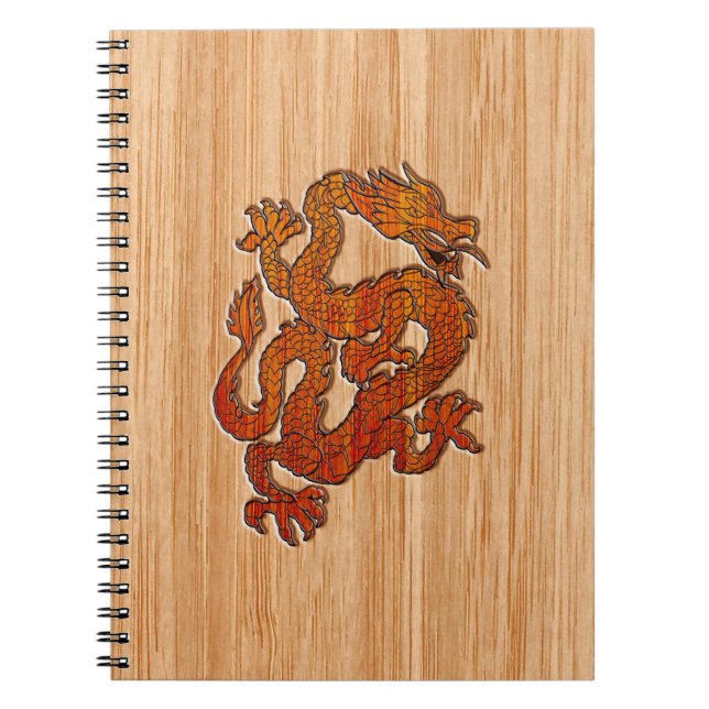 A Dragon in oriental Bamboo Anteckningsbok (Framsidan)