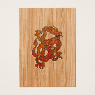 A Dragon in oriental Bamboo Visitkort