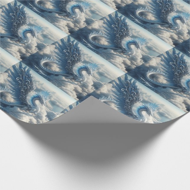 A Dragon omgiven av moln Presentpapper (Hörn)