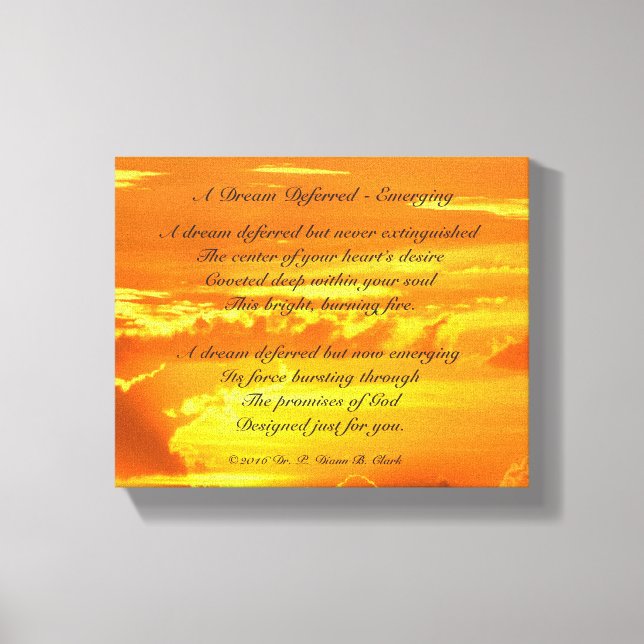 " A Dream Deferred - Emerging" Sunrise Canvas (Framsida)