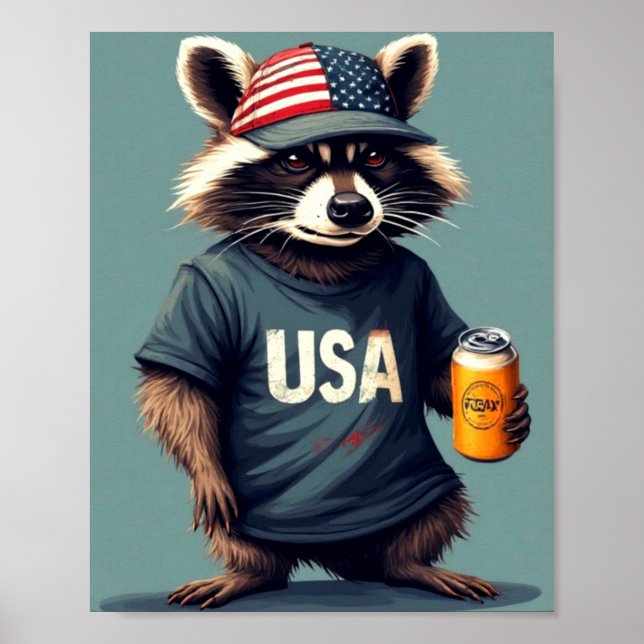 A DRUNK RACCOON WALKS INTO A BAR-2 POSTER (Framsidan)