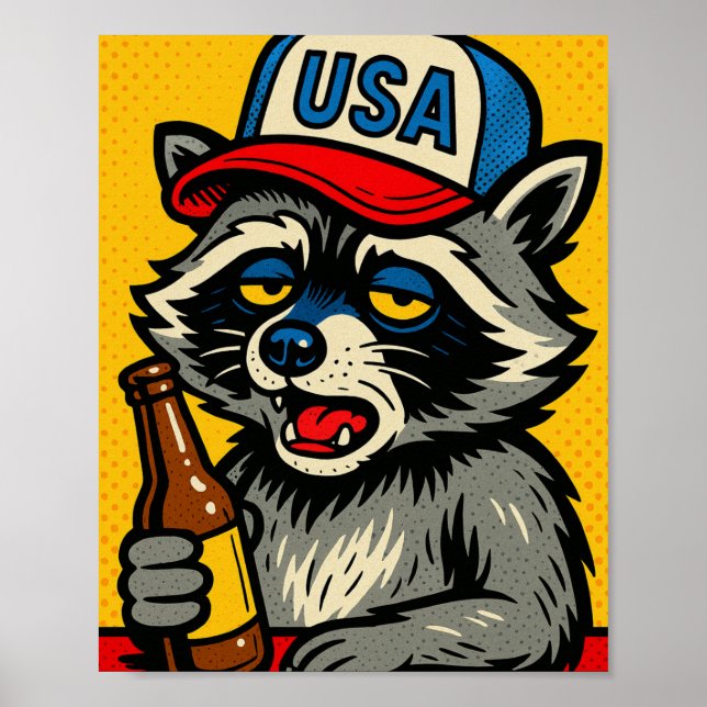 A DRUNK RACCOON WALKS INTO A BAR POSTER (Framsidan)