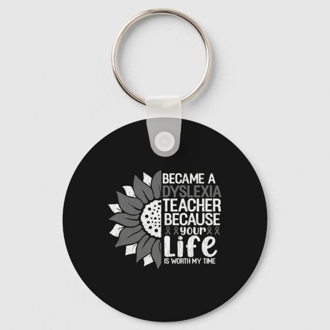 A Dyslexia Teacher Funny Dyslexia Awareness Graphi Nyckelring (Framsida)