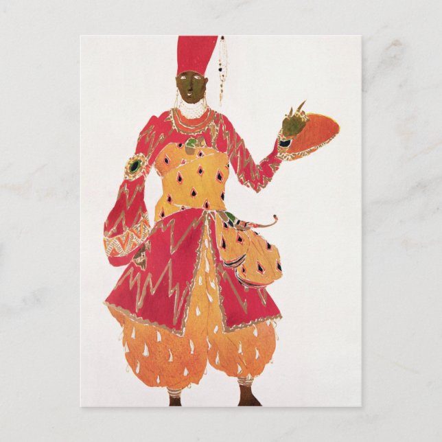 A Eunuch, från baletten "Scheherazade" Vykort (Framsida)