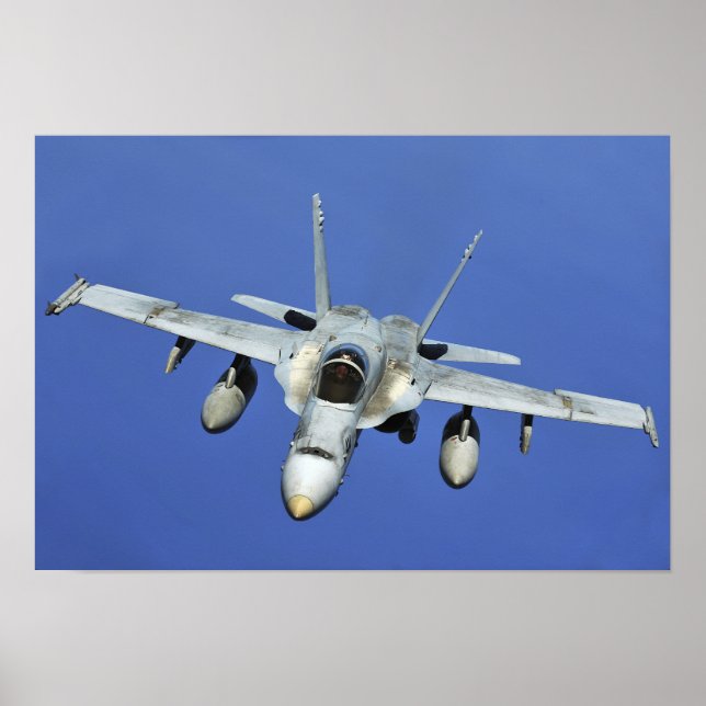 A F/A-18 Hornet deltar i en uppdrag Poster (Framsidan)