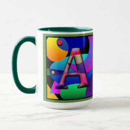 A F-Monogram, initierad kaffekaffe Mugg