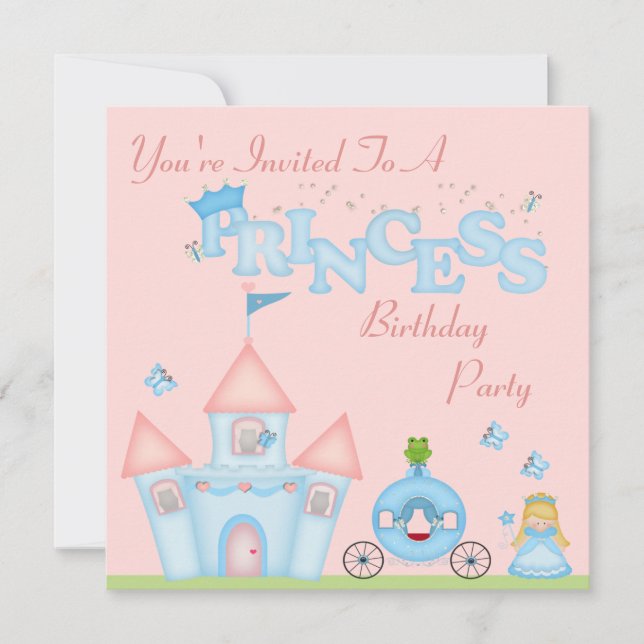 A Fabulous Princess Party Inbjudningar (Framsida)