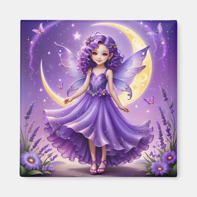 A Fairy - Lila Magnet (Framsidan)