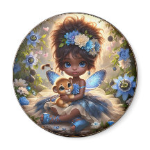 A Fairy och hennes Lejona Unge Blue