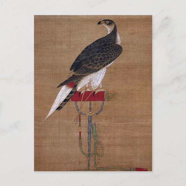 A Falcon - 1600-talets koreanska Rulla Vykort (Framsida)