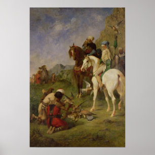 A Falcon Hunt i Algeriet Poster