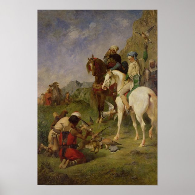 A Falcon Hunt i Algeriet Poster (Framsidan)