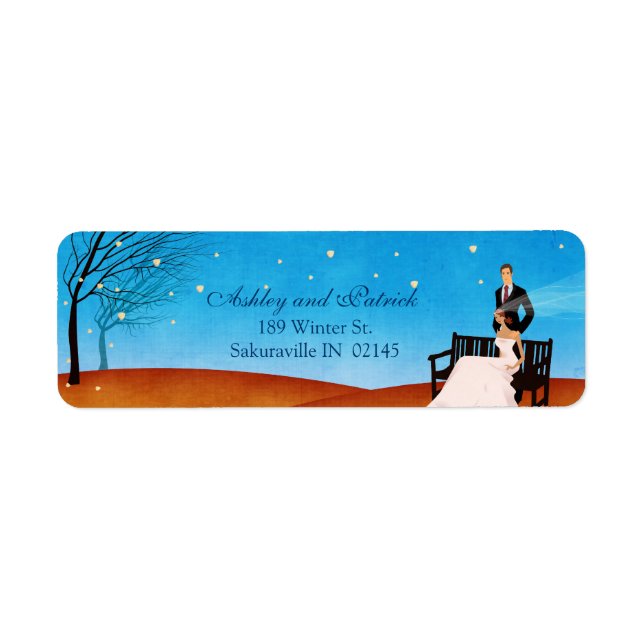 A Fall (i Kärlek) Returadress Etikett (Framsidan)