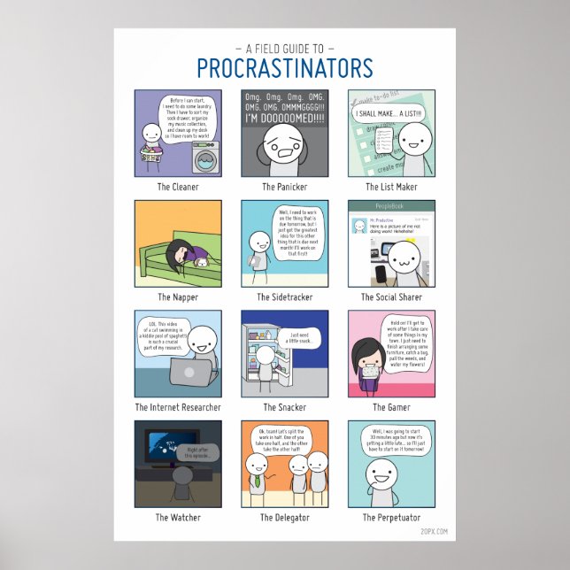 A Fält Guide to Procrastinators Poster (Framsidan)