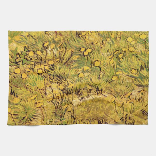 A Fält i Gula blommor av Vincent van Gogh Kökshandduk (Horisontell)