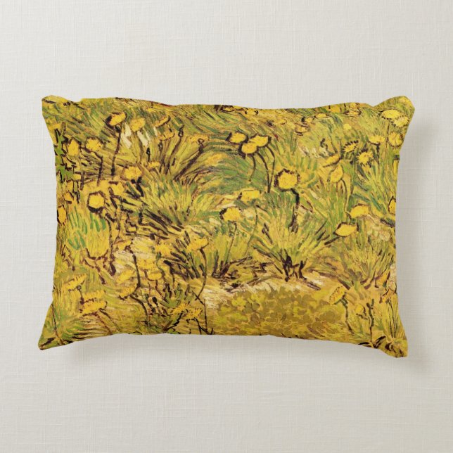 A Fält i Gula blommor av Vincent van Gogh Prydnadskudde (Baksidan)