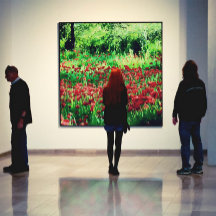 A Fält i Red Wildblomma Ligcape Art
