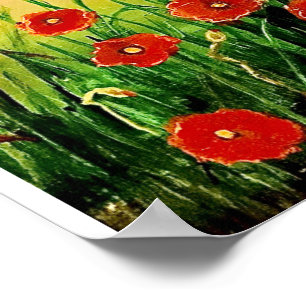 A Fält i Röda poppies Poster