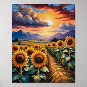 A Fält i solblommor Poster