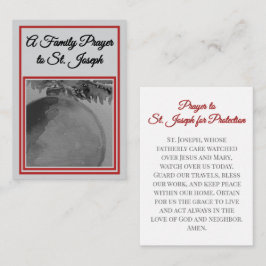 A Family Prayer to St. Joseph Prayer Card Anteckningskort