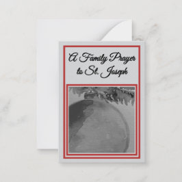 A Family Prayer to St. Joseph Prayer Card Anteckningskort