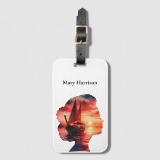 A fantasy journey on a sailboat at sunset bagagebricka