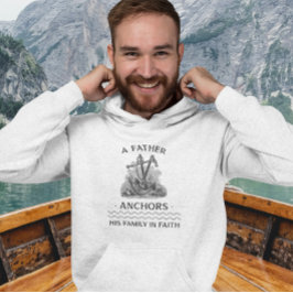 A Far Anchors sin familj i Faith Christian Hoodie