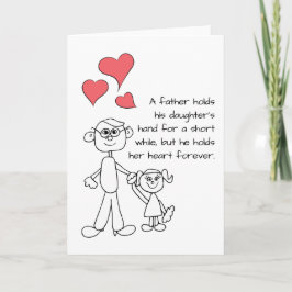 A Far håller sin dotter Hand Kort