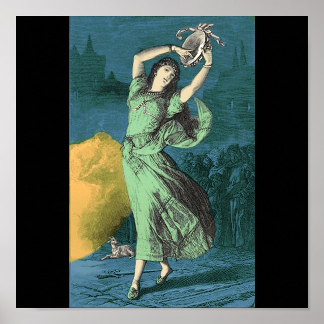 A Färg Illustration of Esmeralda Poster (Framsidan)