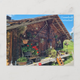 A Farm Shed in Gimmelwald, Schweiz Postcard Vykort