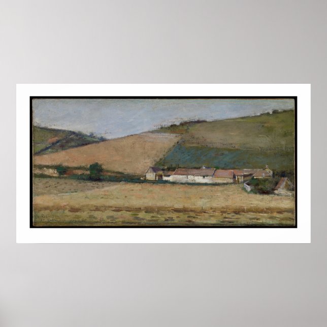 A Farm With Backe, Giverny, c.1887 Poster (Framsidan)